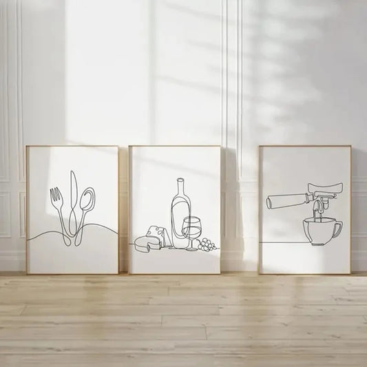 Ligne de Vie – Toile minimaliste par Douce Home