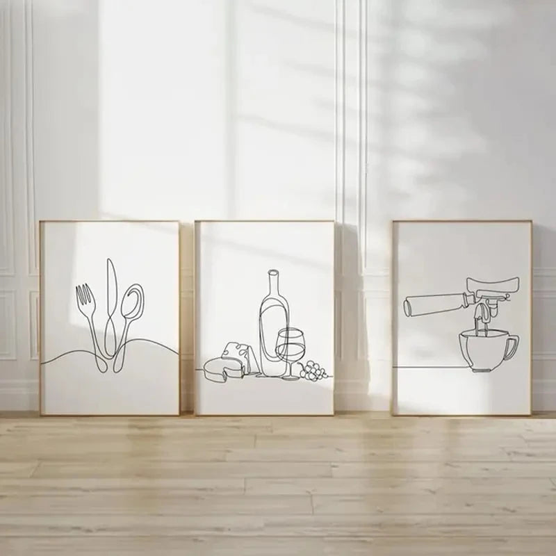 Ligne de Vie – Toile minimaliste par Douce Home